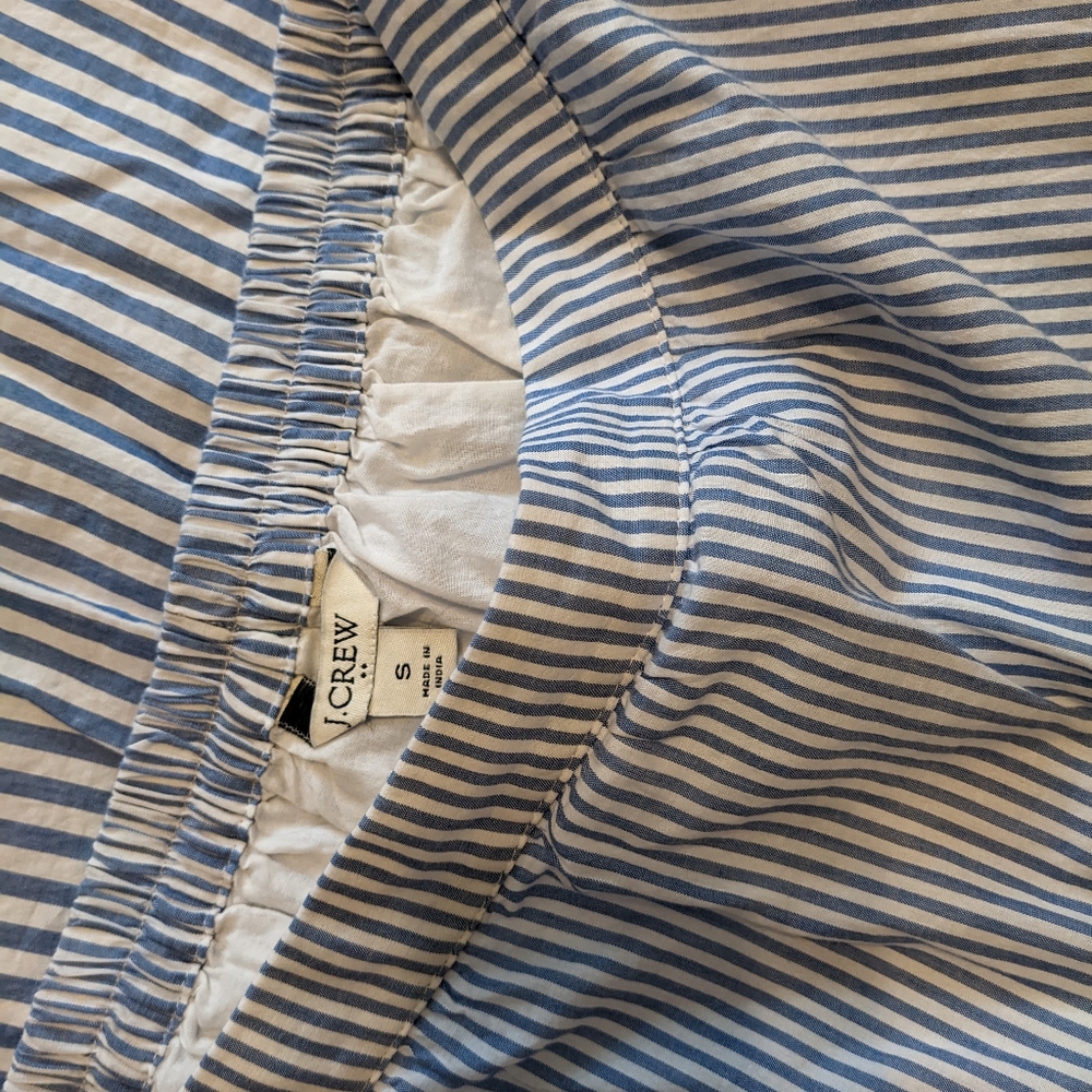 J Crew Striped Blue Skirt S - Picture 5 of 6
